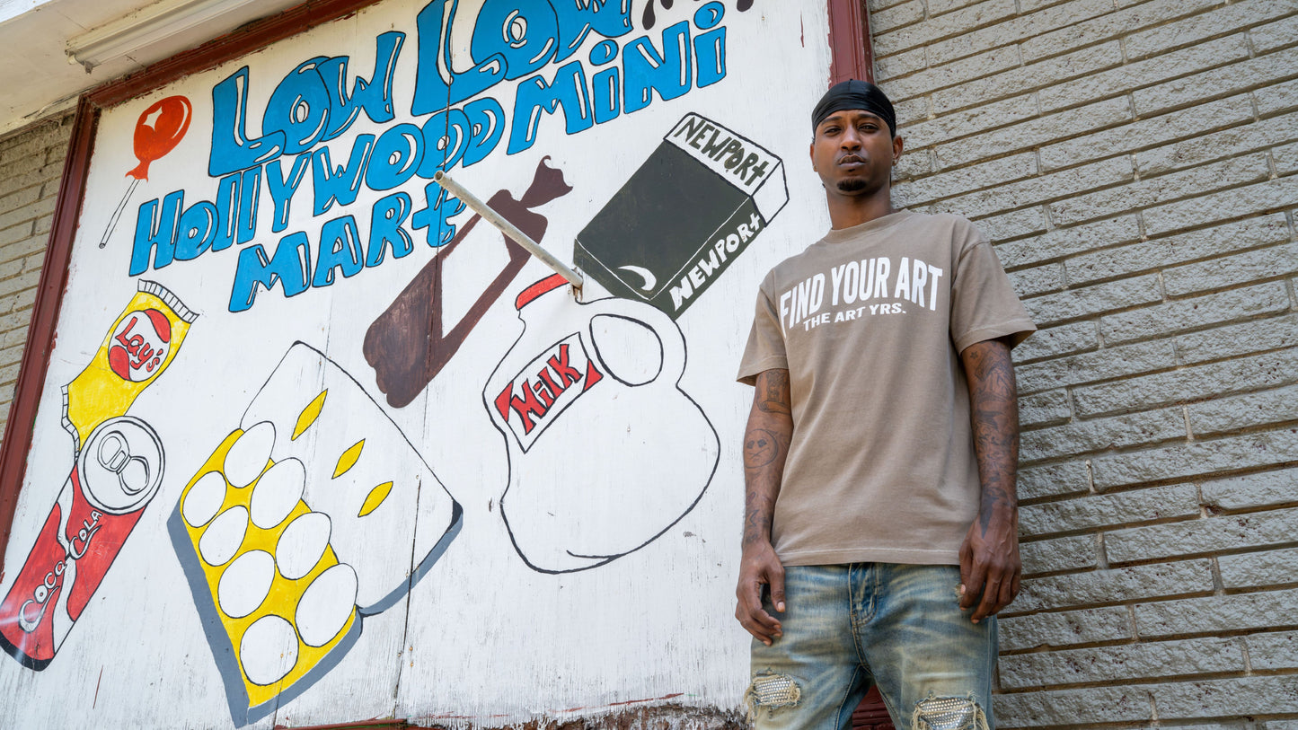 "FIND YOUR ART" T-Shirt FADED BROWN