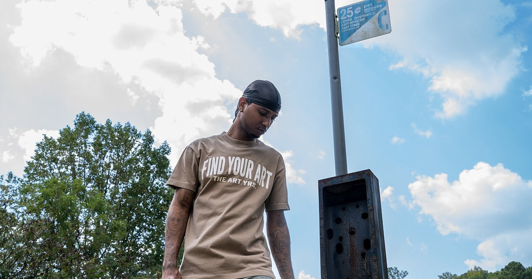"FIND YOUR ART" T-Shirt FADED BROWN
