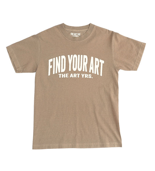"FIND YOUR ART" T-Shirt FADED BROWN